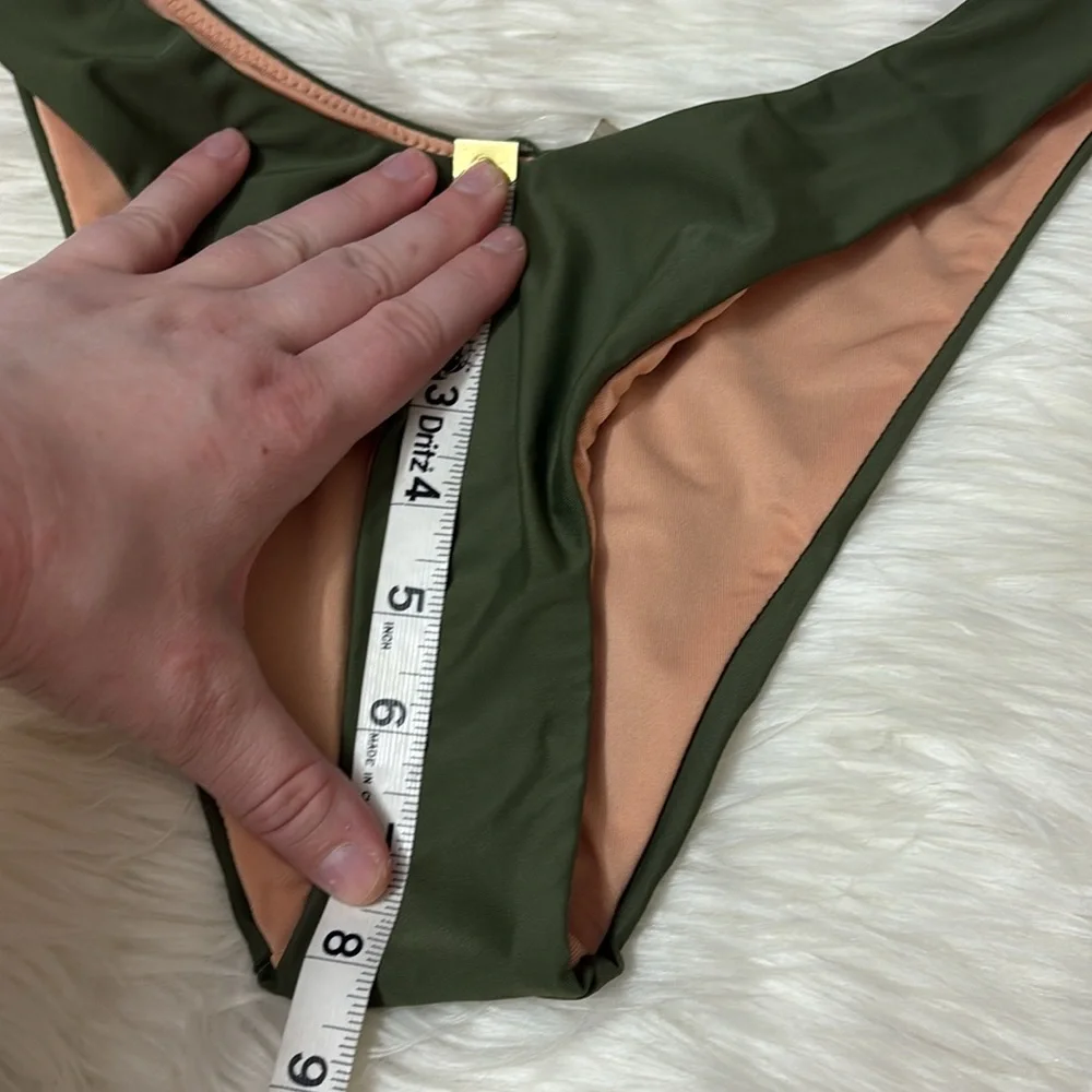 NWT J. Crew Green Bikini Swim Bottoms Only XS